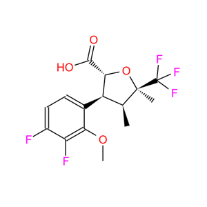 (2R,3S,4S,5R)-3-(3,4-二氟-2-甲氧基苯基)-4,5-二甲基-5-(三氟甲基)四氫呋喃-2-羧酸，自產(chǎn)自用醫(yī)藥中間體，品質(zhì)更有保障。