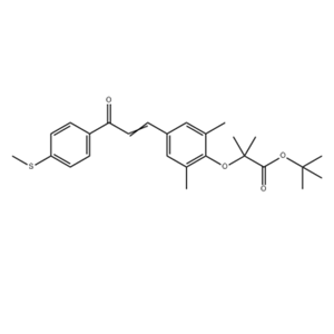 Propanoic acid, 2-[2,6-dimethyl-4-[3-[4-(methylthio)phenyl]-3-oxo-1-propen-1-yl]phenoxy]-2-methyl-, 1,1-dimethylethyl ester