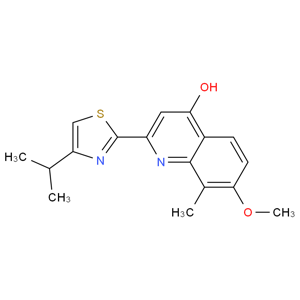 2-(4-異丙基噻唑-2-基)-7-甲氧基-8-甲基喹啉-4-醇