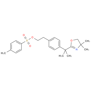 比拉斯汀中間體，4-[1-(4,5-二氫-4,4-二甲基-2-惡唑基)-1-甲基乙基]苯乙醇對甲苯磺酸酯