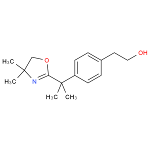 比拉斯汀中間體，4-[1-(4,5-二氫-4,4-二甲基-2-惡唑基)-1-甲基乙基]苯乙醇