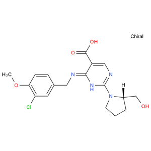 (S)-4-[(3-氯-4-甲氧苯基)氨基]-2-[2-(羥基甲基)吡咯-1-基]嘧啶-5-甲酸